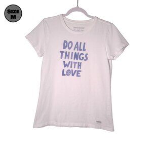 Life is Good: Do All Things With Love USED Women's Fitted Shirt (M, Crusher)